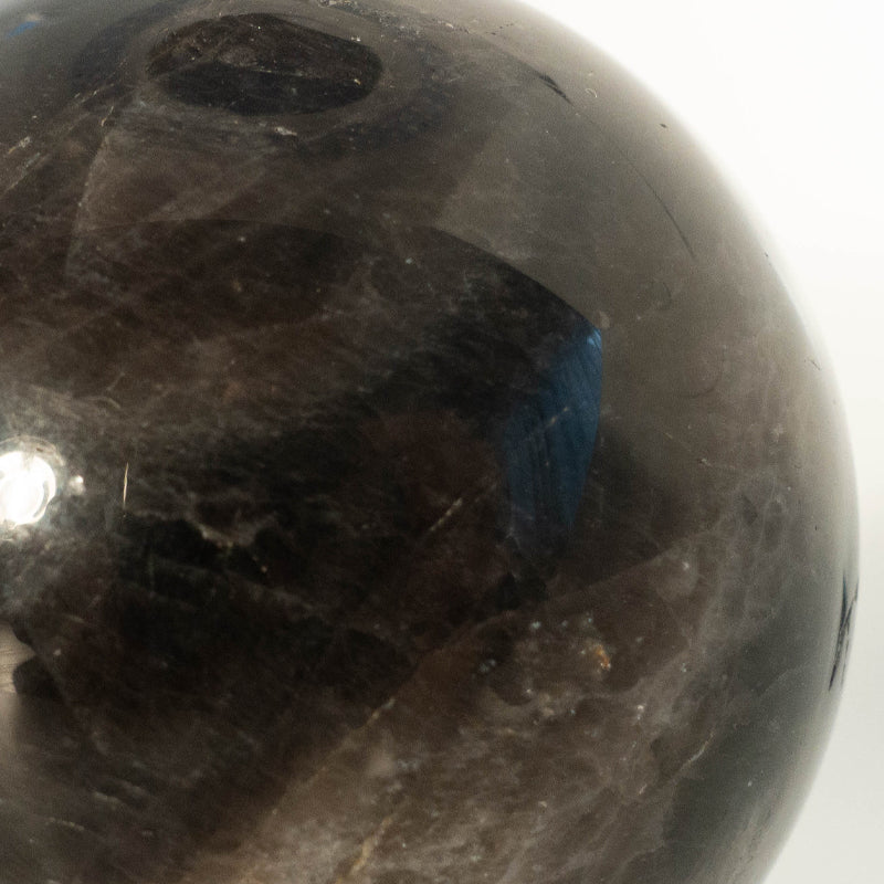 モリオン(黒水晶)丸玉《53mm球/金色台座付》チベット産