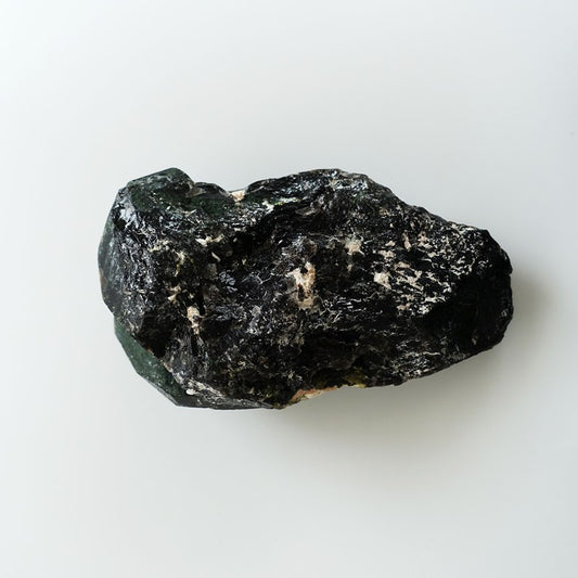 希少！天然モリオン（黒水晶）原石ポイント 455.8g/122mm《非加熱/長石共生》中国山東省産