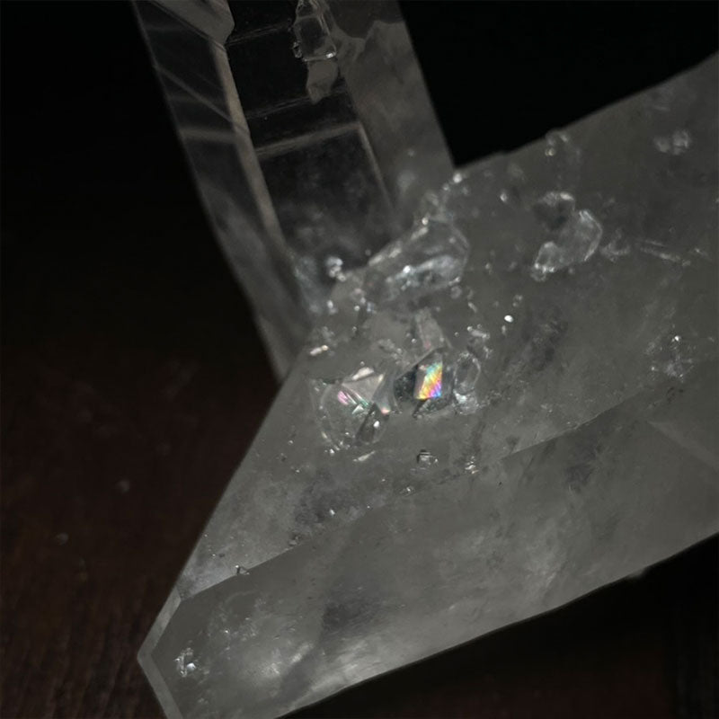 アーカンソー産 水晶SAクラスター55g/W57mm《タビュラー/レインボー/ドルフィン》 – 【クォーツ専門店】Crystal Terrace
